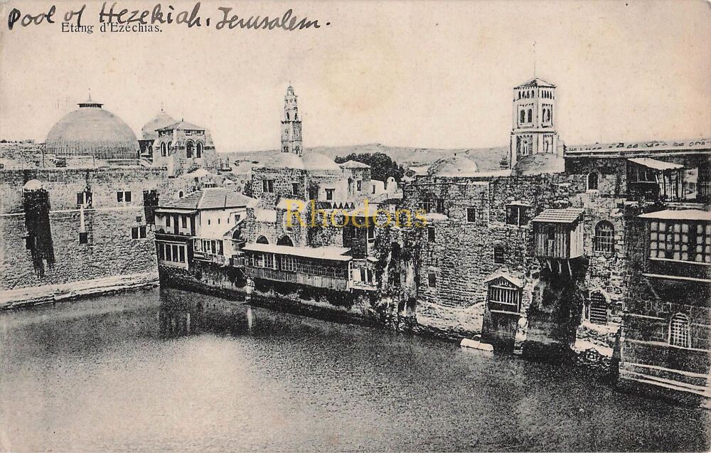 Palestine Postcard-Jerusalem, Pool of Hezekiah-Early 2oth Century, Pre 1948 PC
