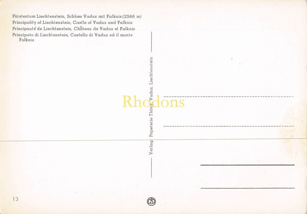 Liechtenstein Postcard-Castle of Vaduz and Falknis Principality of Lichenstein-Multiview Colour PC