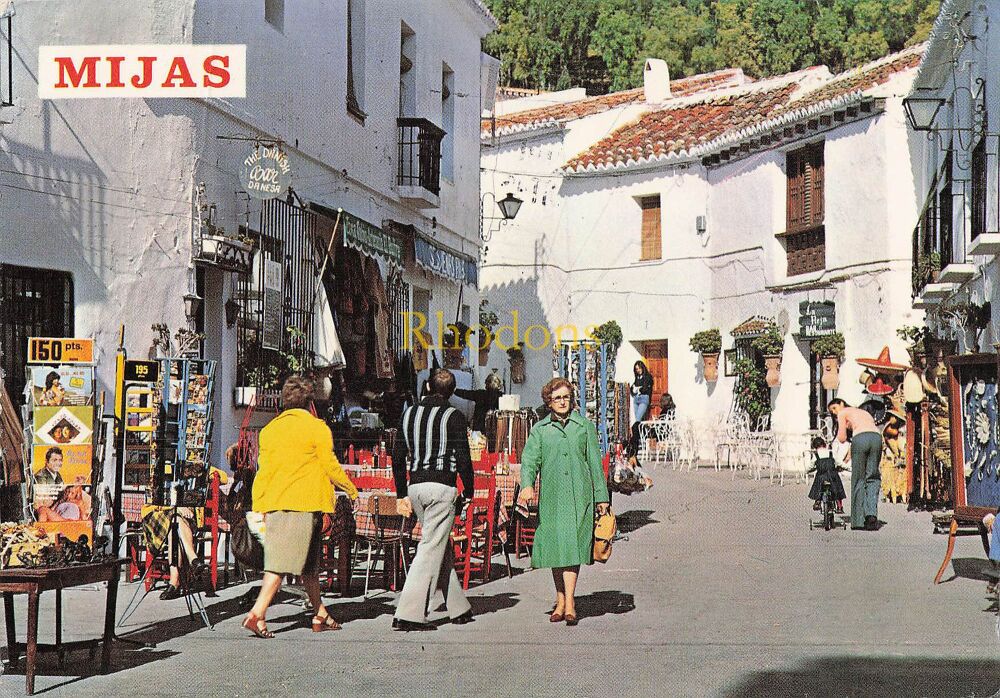 Spain Postcard-Mijas Street View-Circa 1990s