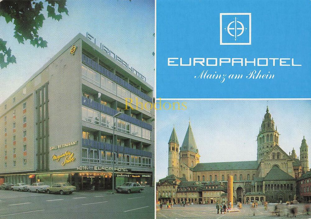 Germany Postcard-Europahotel, Kaiserstrasse, Mainz am Rhein-Colour Photo PC