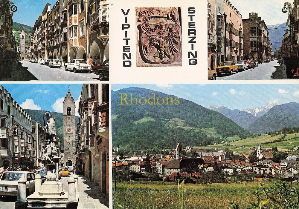 Italy Postcard-Vipiteno, Sterzing, South Tyrol Northern Italy-Late 20thC Multiview PC