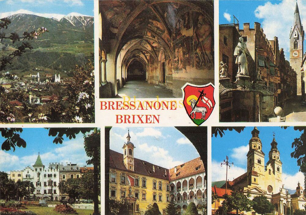 Italy Postcard-Bressanone Brixen, Northern Italy-Late 20thC Multiview PC