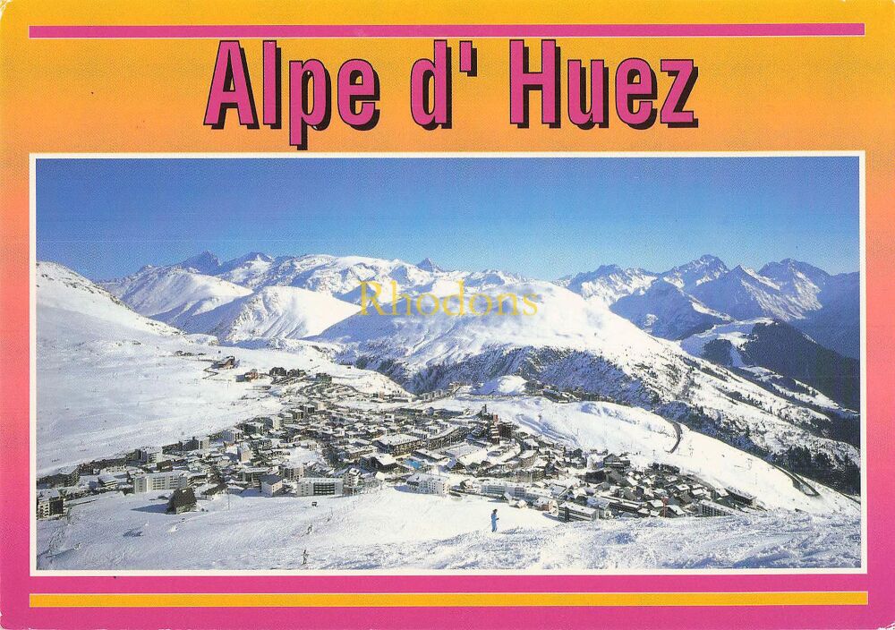 France Postcard-Mountain View-Alpe D'Huez, Isere-Circa 1990s Colour Photo PC
