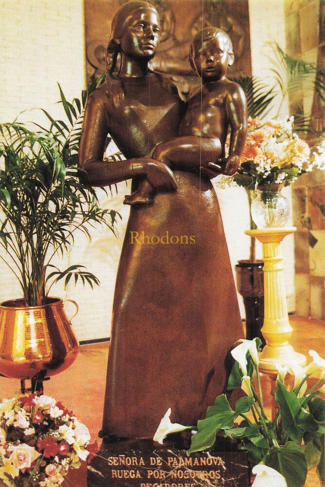Spain Postcard-Madonna of Palma Nova-Iglesia San Lorenzo-Circa 1990s Colour Photo PC