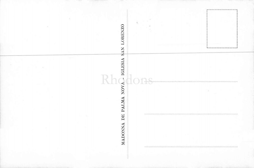 Spain Postcard-Madonna of Palma Nova-Iglesia San Lorenzo-Circa 1990s Colour Photo PC