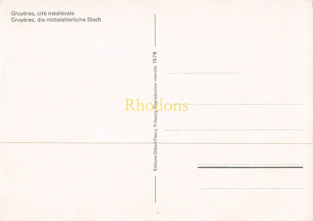 Switzerland Postcard-Gruyeres-Circa 1900s Multiview Postcard