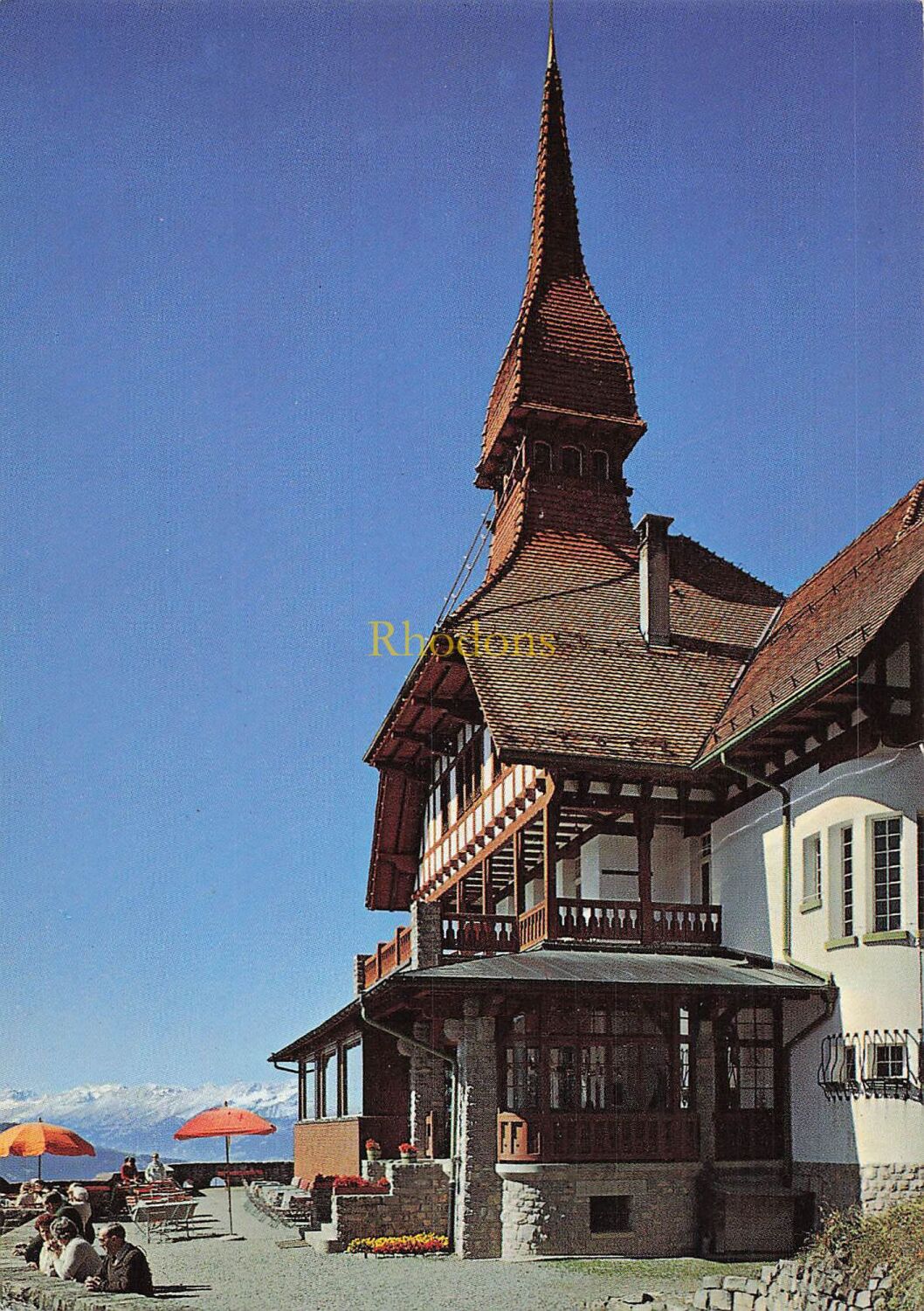 Grand Restaurant Harder-Kulm, Interlaken, Switzerland-c1990s Postcard