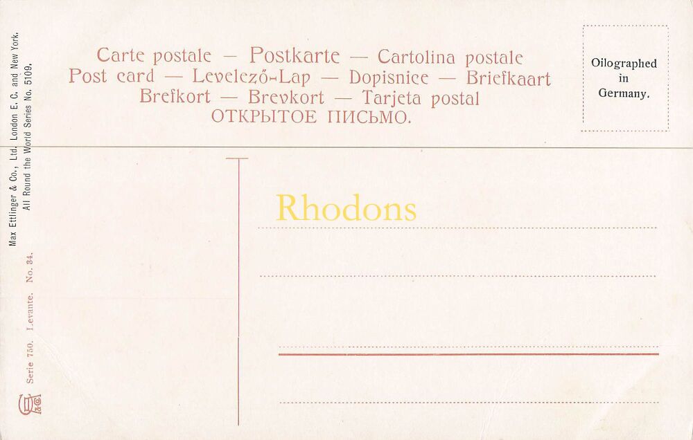Greece Postcard-Athens With Acropolis-Early 1900s-Max Ettlinger & Co PC