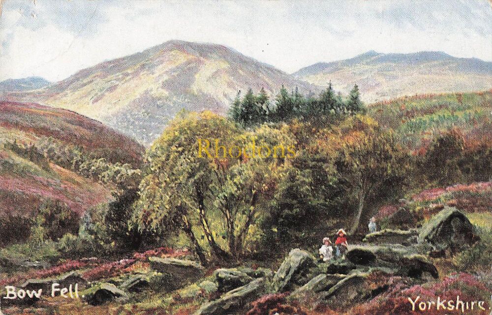 Yorkshire Postcard-Bow Fell, Yorks-Vintage Hildersheimer Yorkshire Views Series No 5390 PC