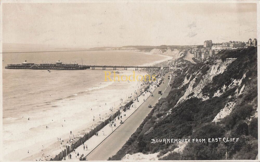 Genealogy Postcard-Miss D DUNCAN, Southend on Sea, Essex, April 1924 | Bournemouth From East Cliff