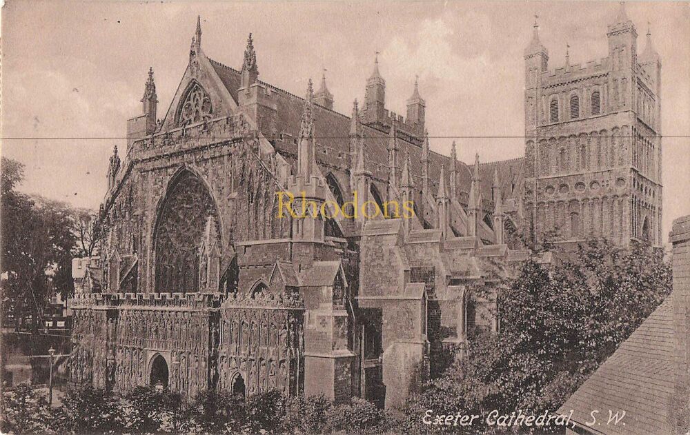 Genealogy Postcard-Mr G DIX, Commercial Road London-September 1912 | Exeter Cathedral, Friths PC