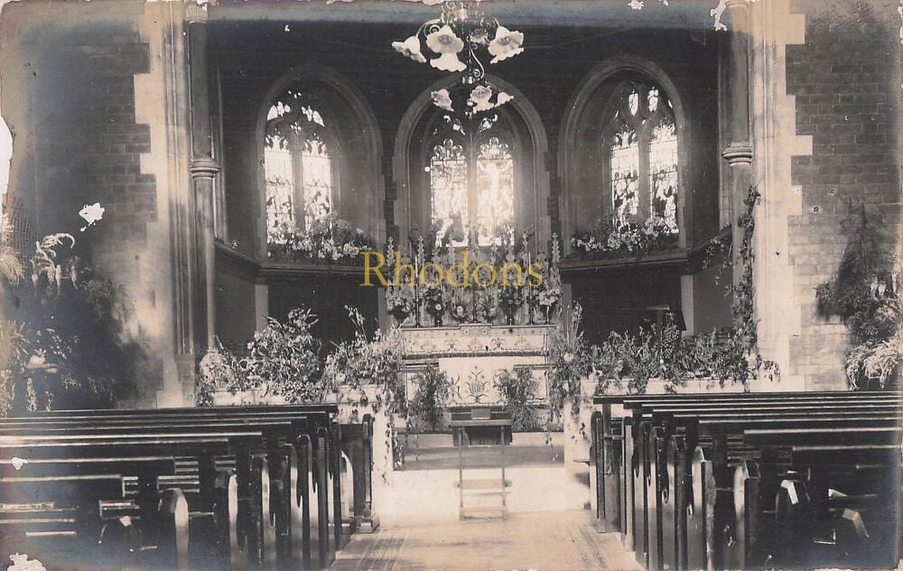 Church Postcard- Church Interior Photo View, Early 1900s-Unknown Location