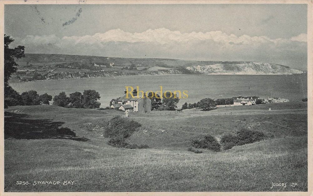 Genealogy Postcard-Miss D DUNCAN, Porters Grange Avenue, Southend on Sea, Essex, April 1924 | Swanage Bay, Dorset, Judges PC