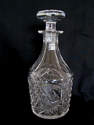 Victorian Cut Glass Decanter with Mushroom Stopper