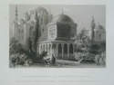 Mausoleum of Solynan The Magnificent and Roxalana, Turkey - Antique Print, J Carter / W H Bartlett