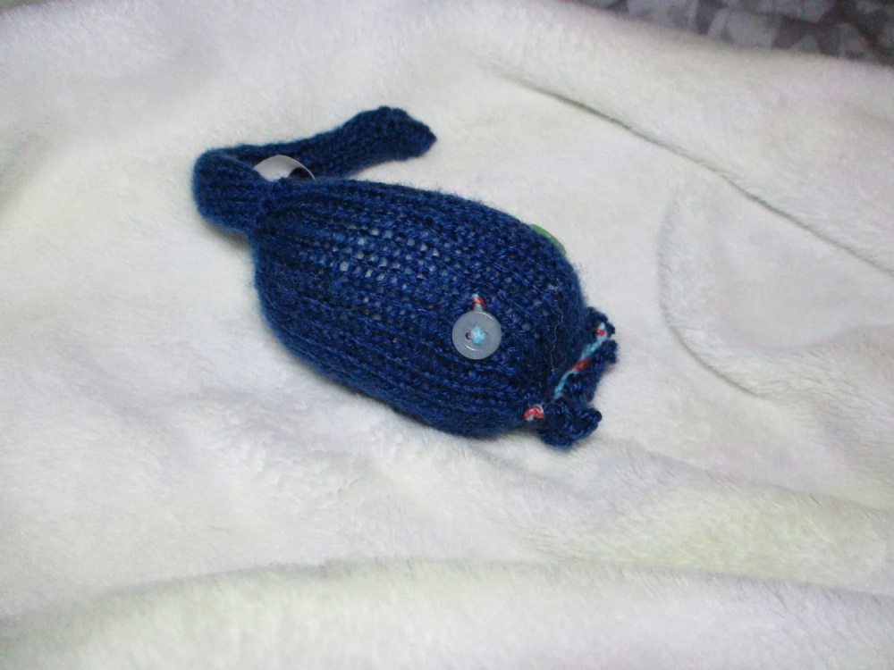 Deep Blue with Clear and Green Eyes Midi Meeser