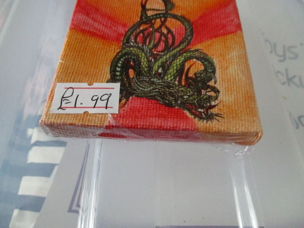 Dragon on Red / Orange - 7cm Box Frame Canvas - JGPaws