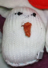 Small Snowy White Snowman with Orange Carrot Nose (V1)