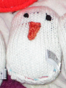 Small Snowy White Snowman with Orange Carrot Nose (V2)
