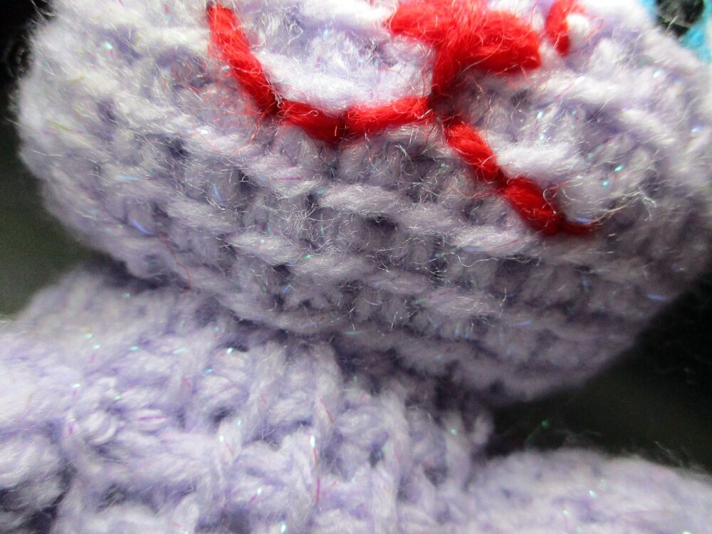 Glittery Pale Lavender Crocheted Kito-Pal (V1)