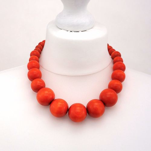 chunky orange necklace