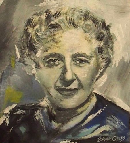 Agatha Christie Portrait FRAMED PRINT
