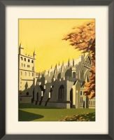 Art Deco Exeter Cathedral framed print