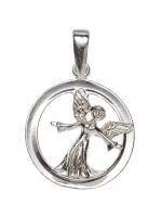 Silver Angel in Circle