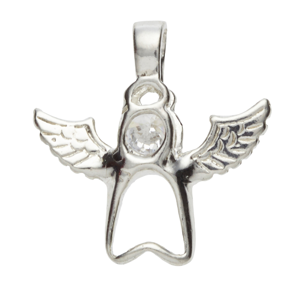 Open Angel with CZ gemstone face