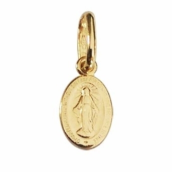 Tiny 9ct Gold Miraculous Medal