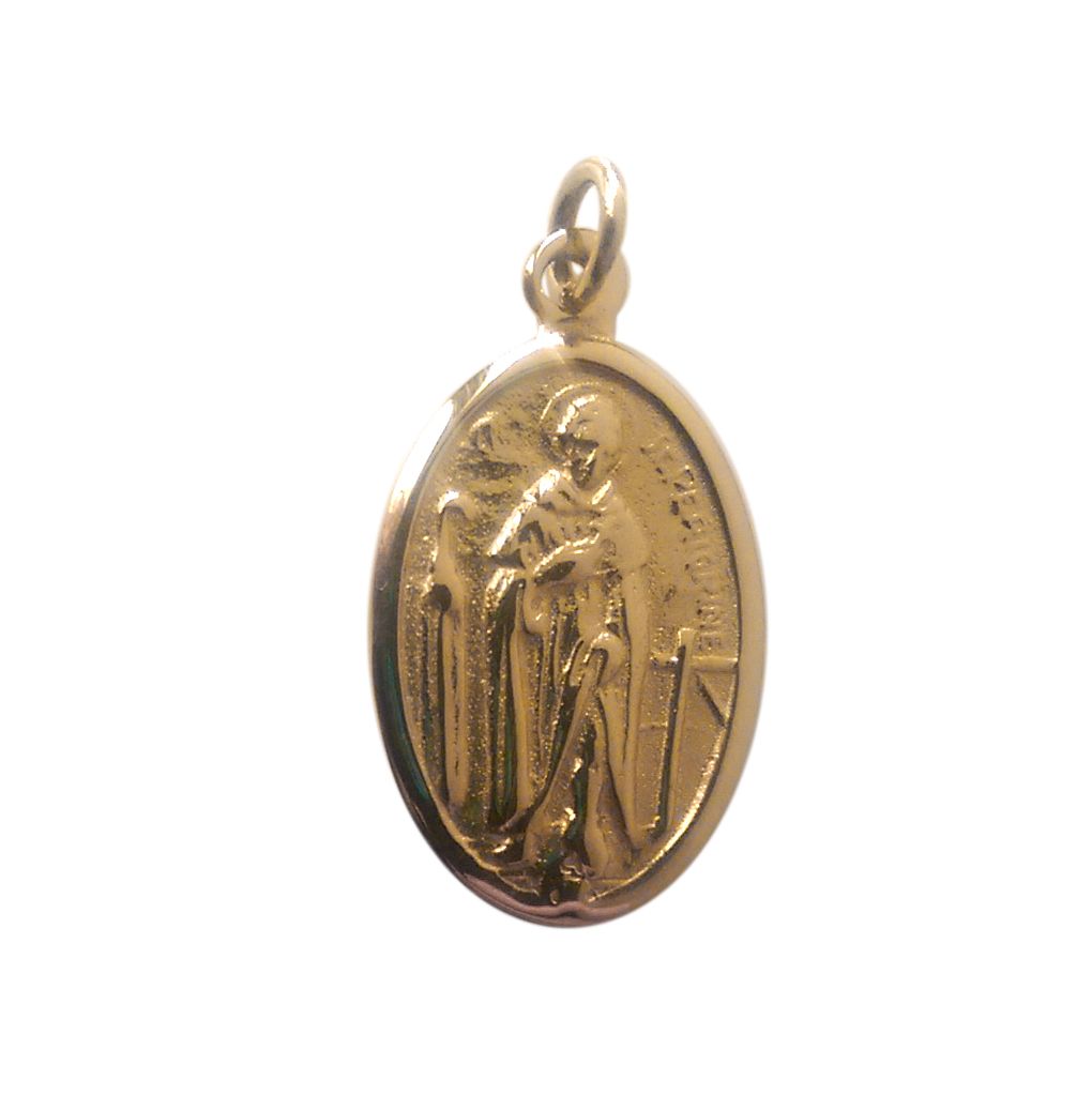 St Peregrine 9ct Gold Medal