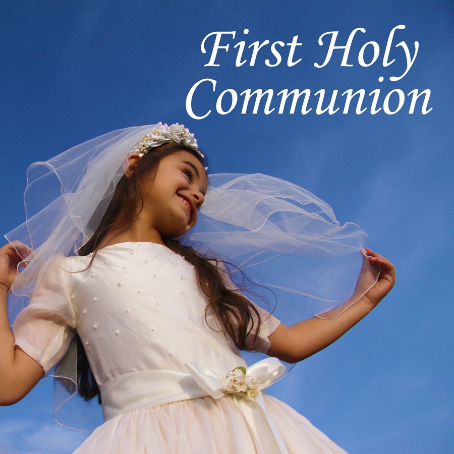 Girl in First Holy Communion Dress