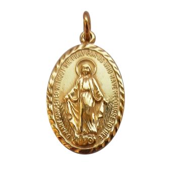 25mm 9ct Miraculous  Medal