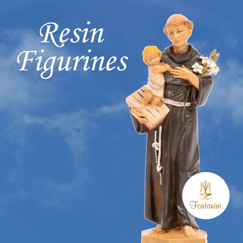 St Anthony resin figurine statue made by Fontanini