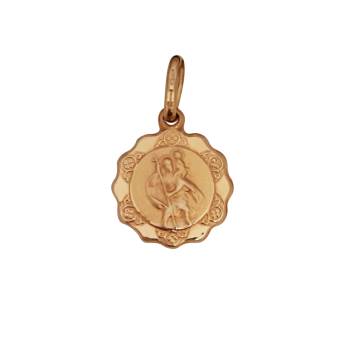 12mm 9ct St Christopher Medal
