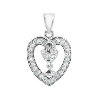 CZ Heart with Chalice