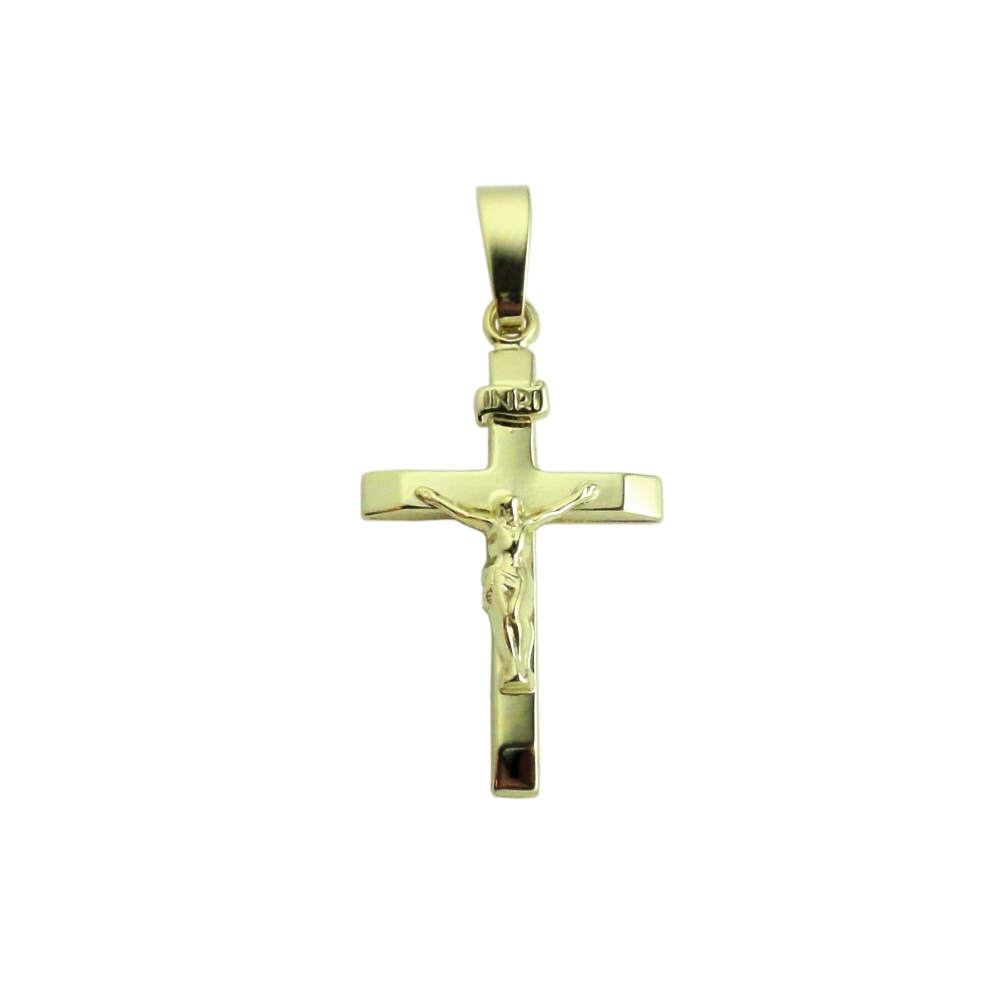 9ct 25mm Crucifix INRI