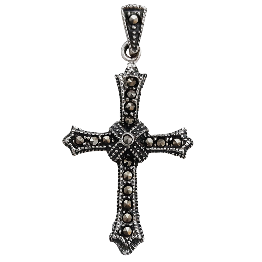 Silver Marcasite Cross