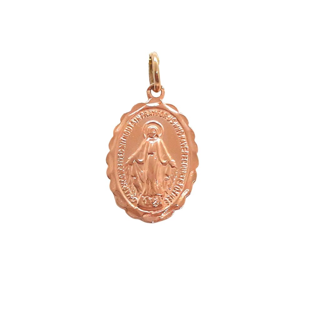 15mm 9ct Rose Gold Miraculous Medal