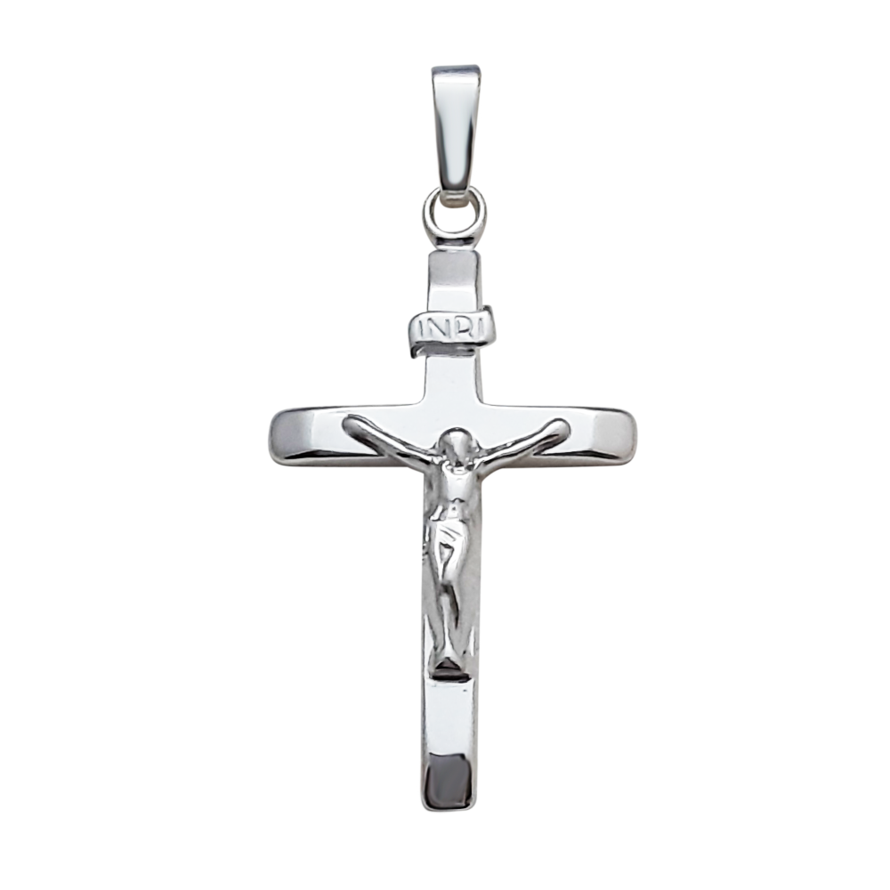 Sterling Silver 25mm Crucifix INRI