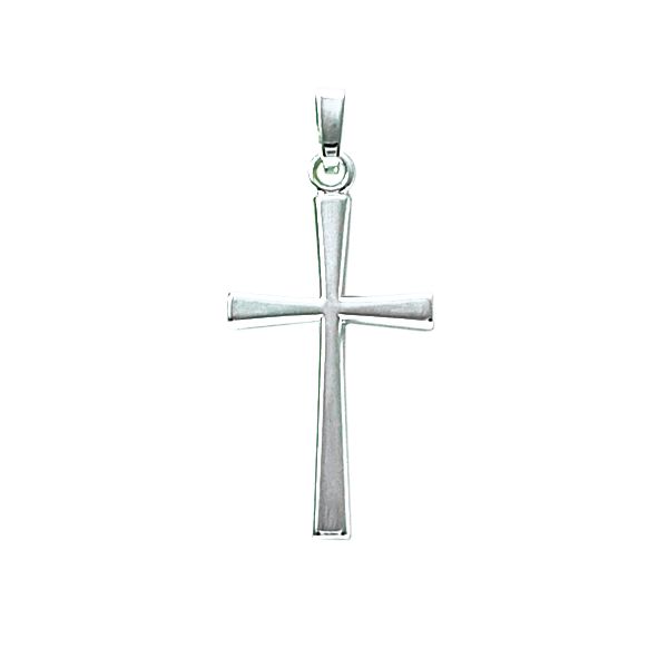 Sterling Silver Cross 26mm Tapered