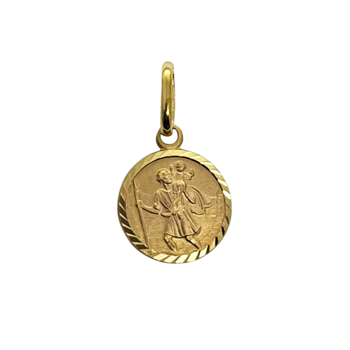 10mm 9ct St Christopher