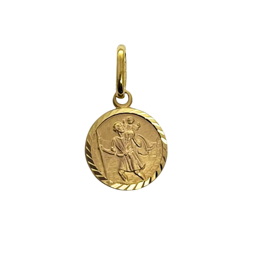 10mm 9ct St Christopher