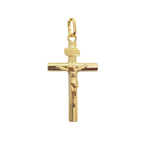9ct 21mm Crucifix INRI