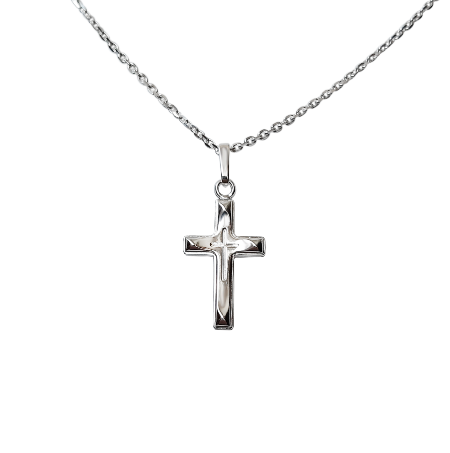 Silver Small Cross 16mm