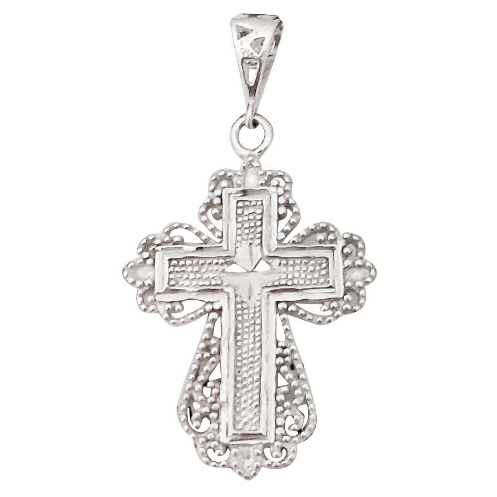 31mm Sterling Silver Filigree Cross