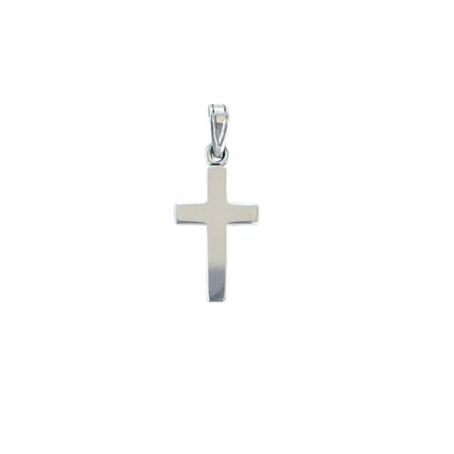 Silver Small Plain Cross 16mm