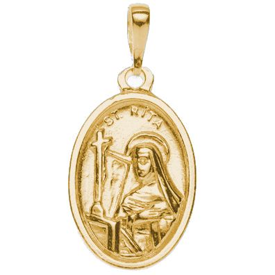 9ct Gold St Rita Medal