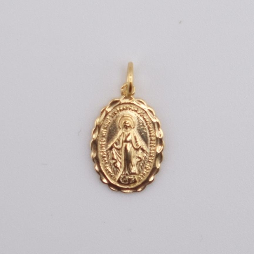 15mm Miraculous Medal Gold Plated