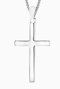 Sterling Silver  30mm Plain Cross